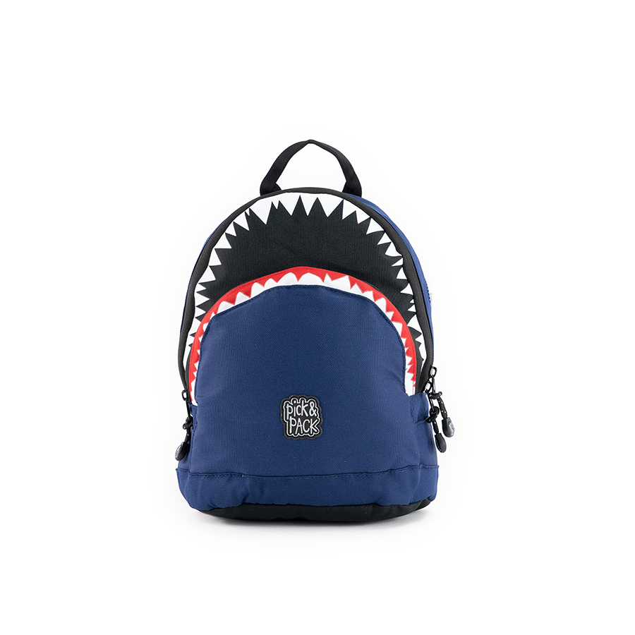 Rugzak Shark Shape Navy Small ★ Pick&Pack
